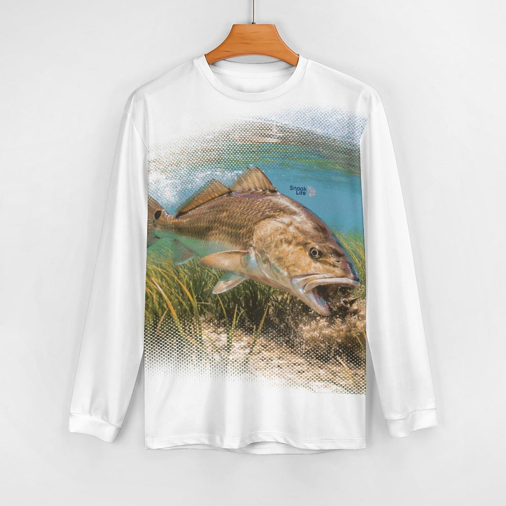 Snook Life® - Redfish - Men's Performance Long Sleeve Tee