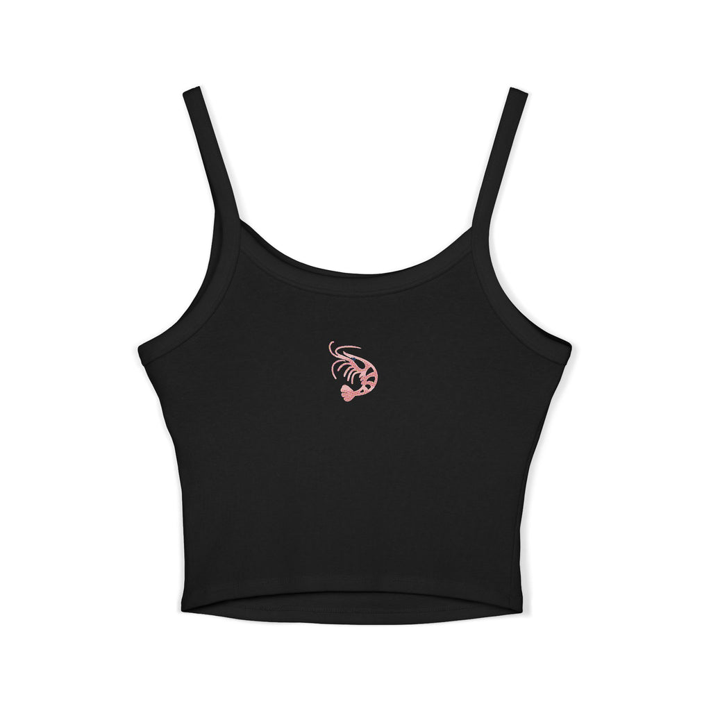 Snook Life® - Women's Spaghetti Strap Tank Top — Minimal Pink Shrimp Graphic