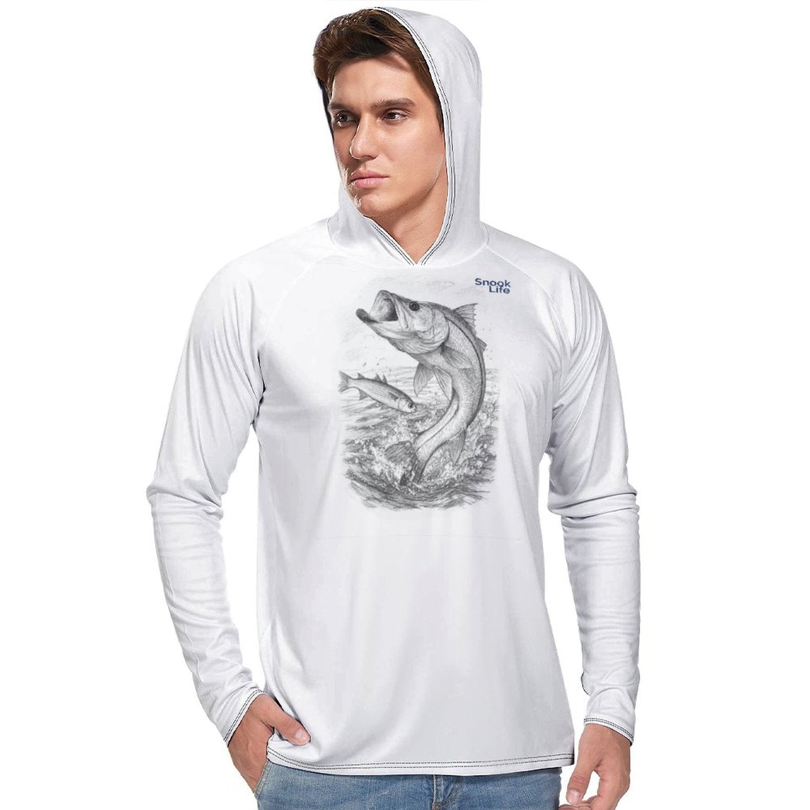 Snook Life ® Men's UPF 40+ Sun Protection Fishing Shirt