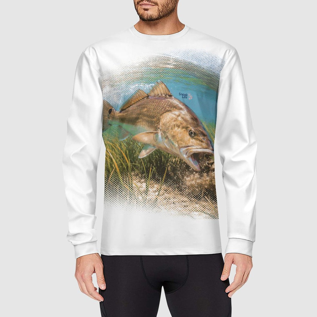 Snook Life® - Redfish - Men's Performance Long Sleeve Tee