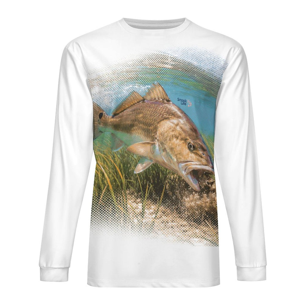 Snook Life® - Redfish - Men's Performance Long Sleeve Tee