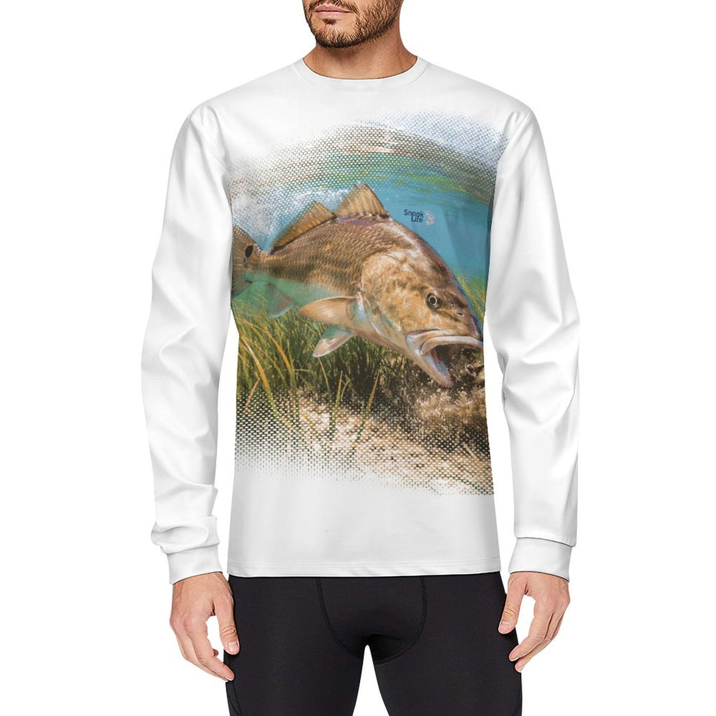 Snook Life® - Redfish - Men's Performance Long Sleeve Tee