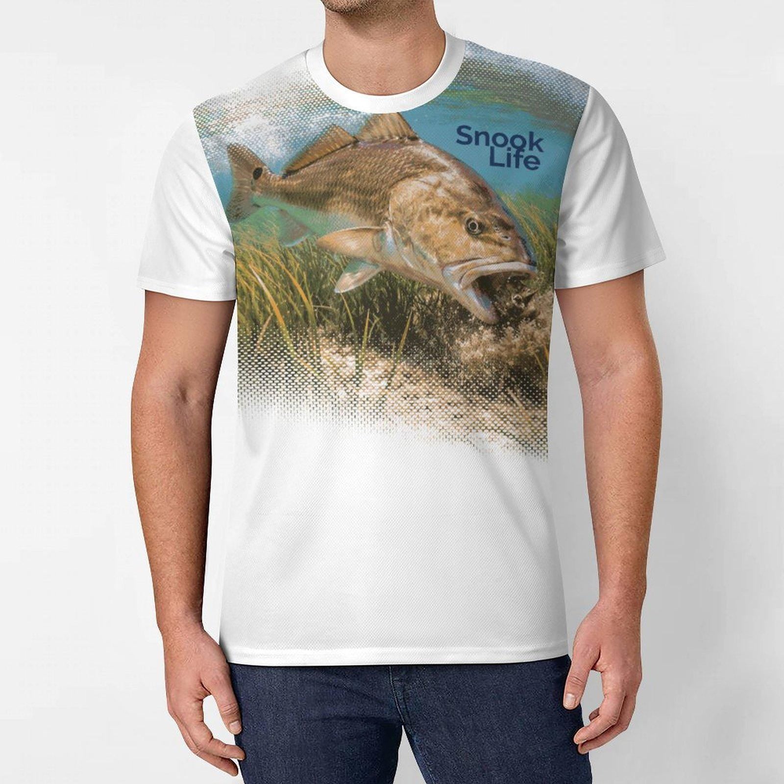 Snook Life™ - Redfish - Ice Silk Cooling Short Sleeve Men’s Shirt
