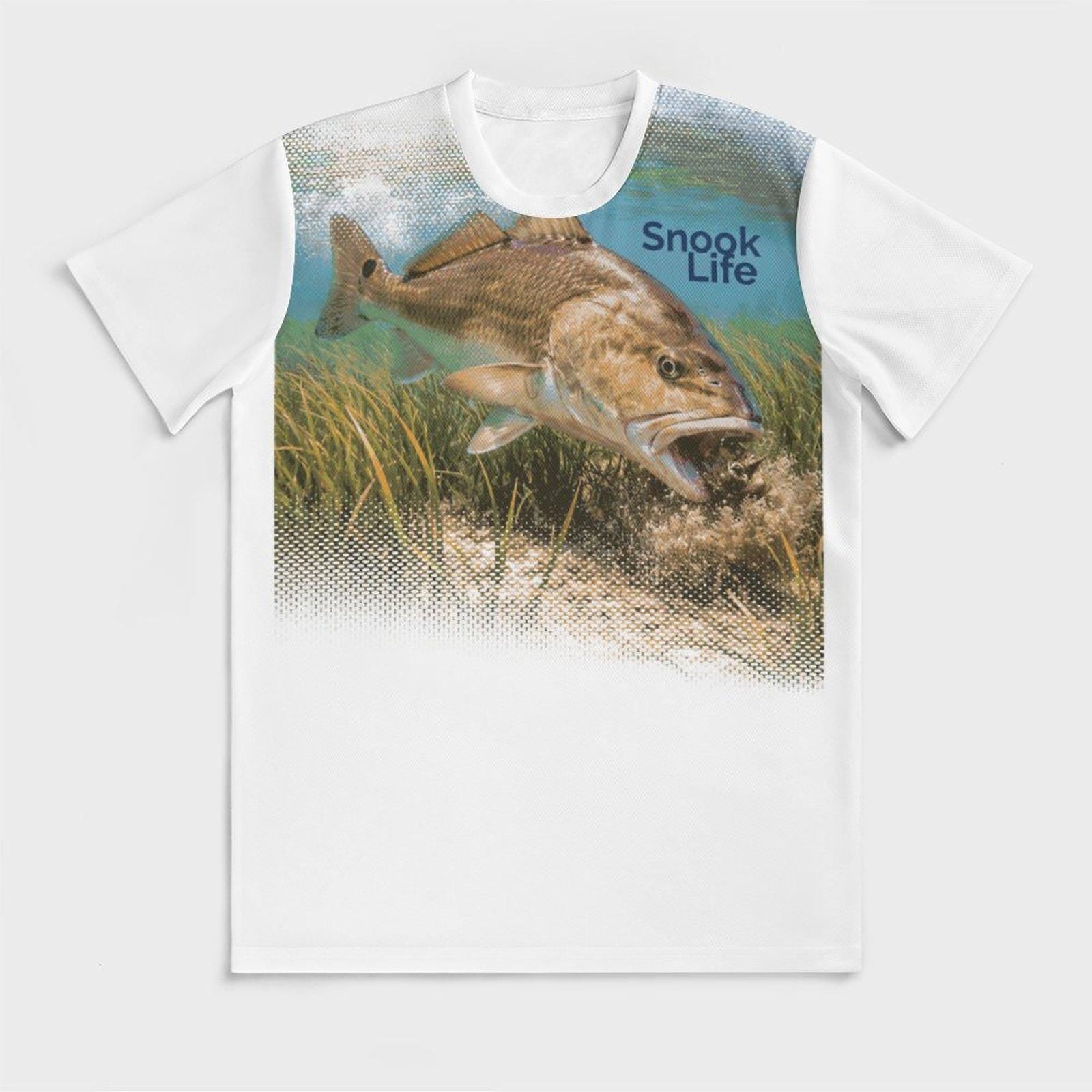 Snook Life™ - Redfish - Ice Silk Cooling Short Sleeve Men’s Shirt