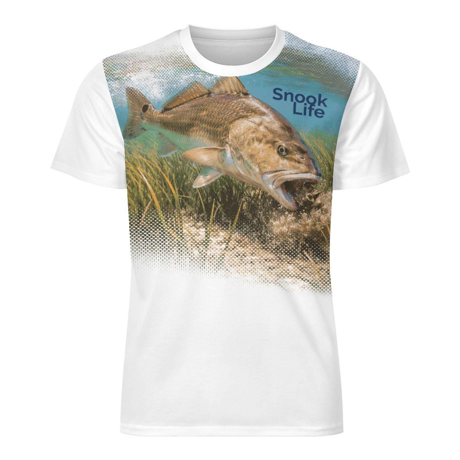 Snook Life™ - Redfish - Ice Silk Cooling Short Sleeve Men’s Shirt