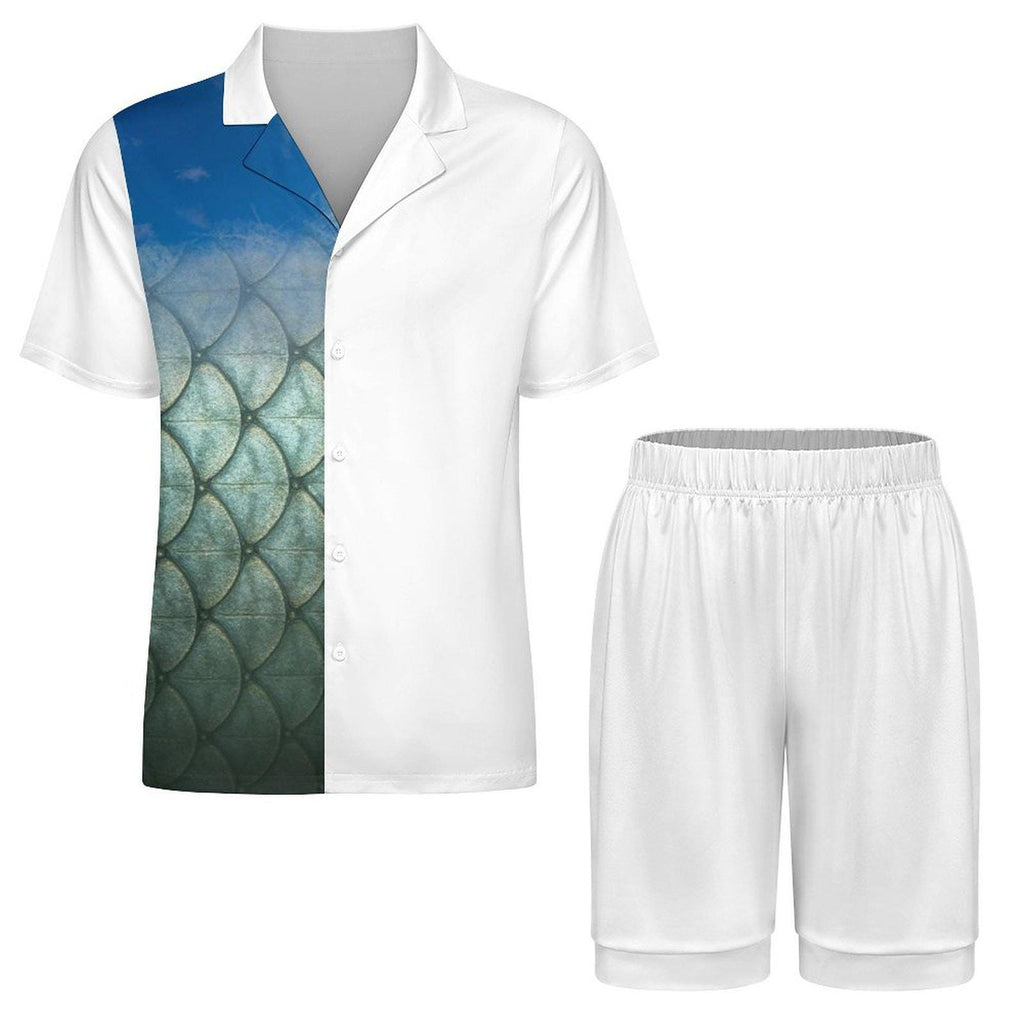 Men’s Ice Silk Pajama Set | Snook Life® All‑Over Print Cooling Sleepwear Lounge Set